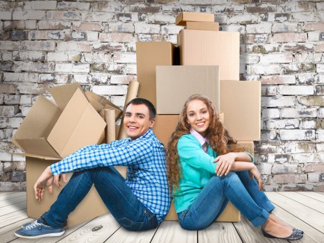 Removal van and moving team prepared for a house move in New Barnet