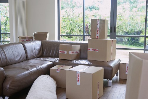 Removal van loading outside a New Barnet property