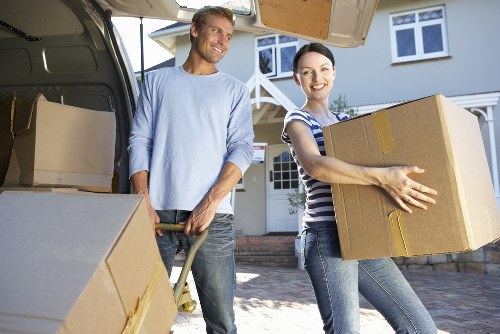 Local van removal service handling boxed household items